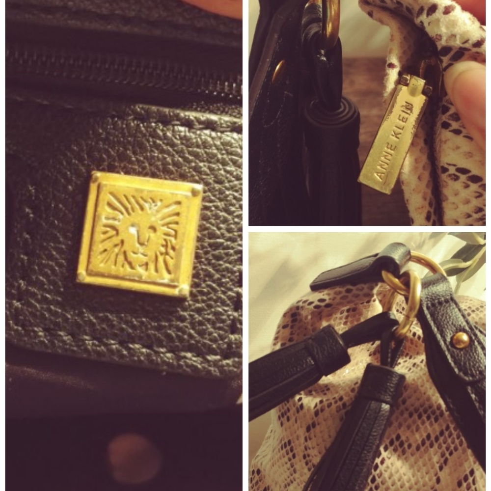 Anne Klein Snakeskin Print Hobo Bag Classic